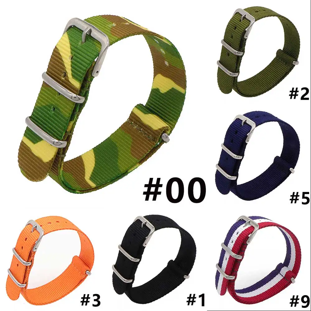 

18mm 20mm 22mm multi-color military uniform multi-function diver watch strap sports bracelet watch nylon strap wrist strap