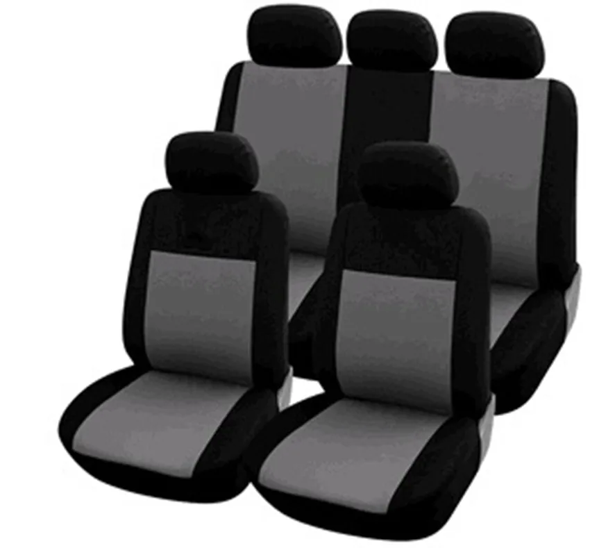 Универсальное автомобильное сиденье, чехлы для сидений, автомобильные аксессуары, аксессуары для Renault Logan, автомобильные сиденья, лада приора, Новинка - Название цвета: 9pcs gray