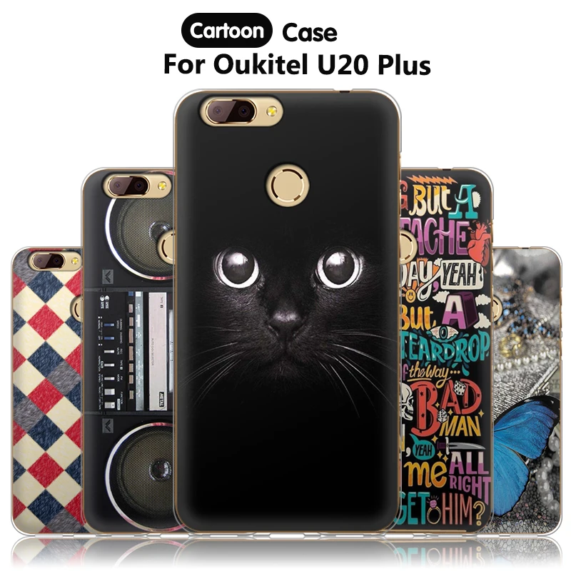 

JURCHEN Capa Case For Oukitel U20 Plus Case Silicone TPU Back Cover For Oukitel U20 Plus Phone Case Cover Cartoon Cute Soft 5.5
