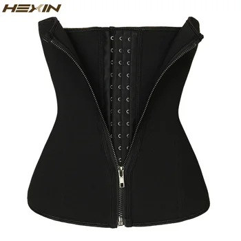 

HEXIN Double Control Waist Trainer Corset Body Shaper Tummy Fat Burning for Hourglass Sweat Sauna Waist Trainer Slimming Belt