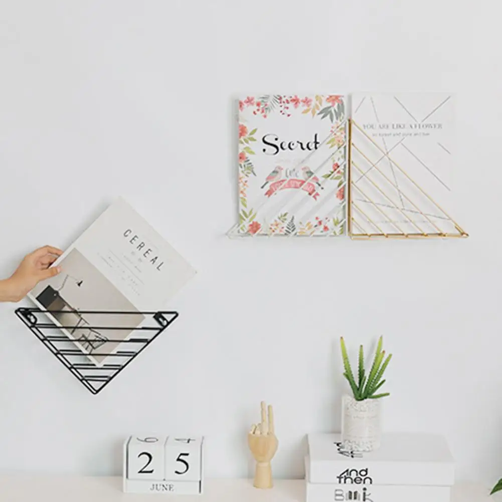 الشمال نمط مجلة رف اللوحة كتاب الرف بسيط الحديد الجدار شنقا التخزين رف مكتب جدار الجرف التخزين سطح المكتب منظم