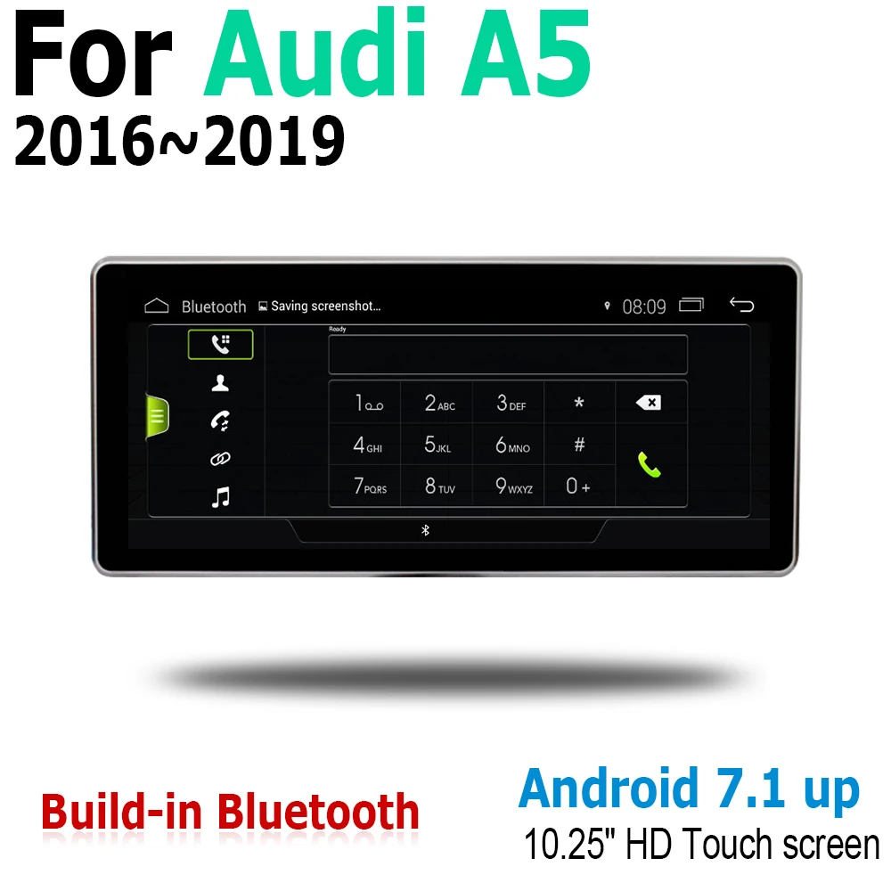 Perfect Car Android screen For Audi A5 8T 8F 2016~2019 MMI touch display GPS Navigation radio stereo Audio head unit multimedia player 4