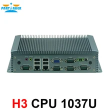 2 lan mini pc 9-30 v широкое напряжение тока 6 com промышленный компьютер с intel 1037u процессор