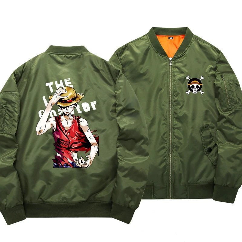 Unisex Anime One Piece Bomber Jacket Luffy Chopper Cosplay Zipper Baseball Coat Winter Men Flight Flying Thicken Jacket 0701 Jackets Aliexpress