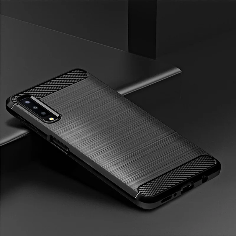 

For Samsung Galaxy A7 2018 Case Silicone Rugged Armor Soft TPU Back Cover Case For Samsung A7 2018 Cases Phone Fundas Coque