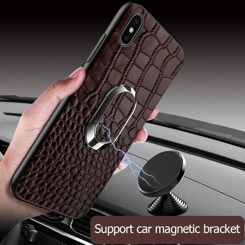 

Car Magnetic Ring Holder Mobile phone case for iphone x xs 6 7 8plus 5s SE Non-slip phone back cover slim stand capa phone case