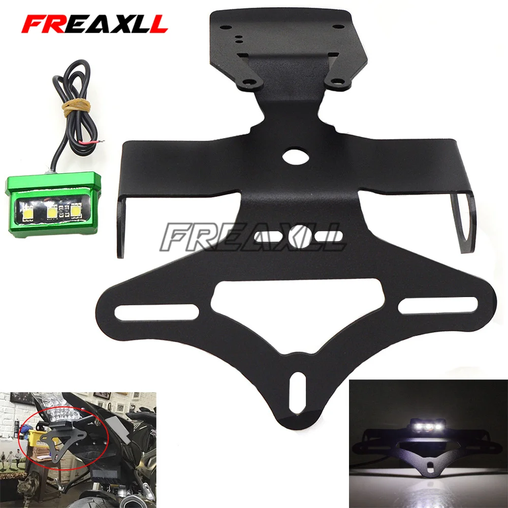 For Kawasaki Z900 Z 900 2017 2018 Motorcycle Fender Eliminator License Plate Frame Number Holder Tail Tidy With LED light | Автомобили и