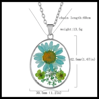

All kinds of flowers form a variety of colors to choose Super transparent Beauty Flower Spring Pendant Sweater chain Necklace