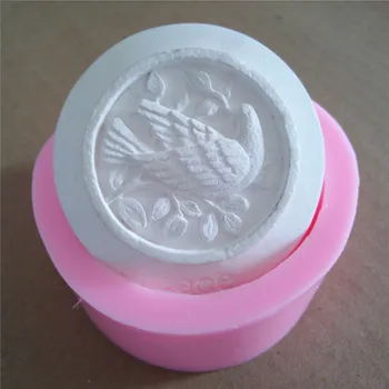 

Peace Dove DIY Silicone Soap Mold Round 3D Silicone Mold for Handmade Soap