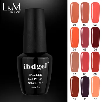

3 Bottle ibdgel Carnelian Color Series Gel Professional UV Led Nail Polish Artist Nice Colour Nails Soak Off 15ml