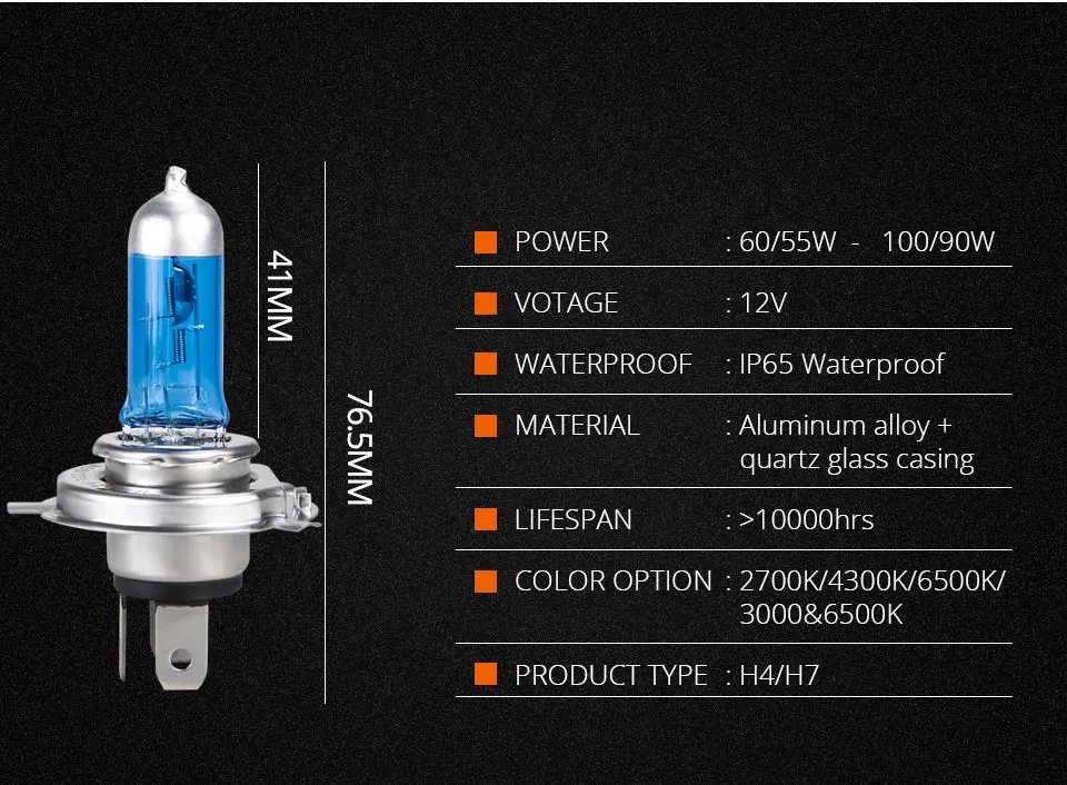  H7 H4 Super Bright Fog Halogen Bulb  (19)
