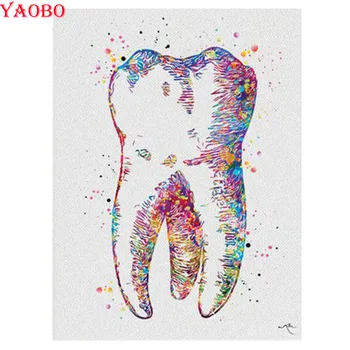 

Full square/round Diamond Embroidery Dental teeth 5D DIY Diamond mosaic Picture Of Rhinestone diamond painting accessories