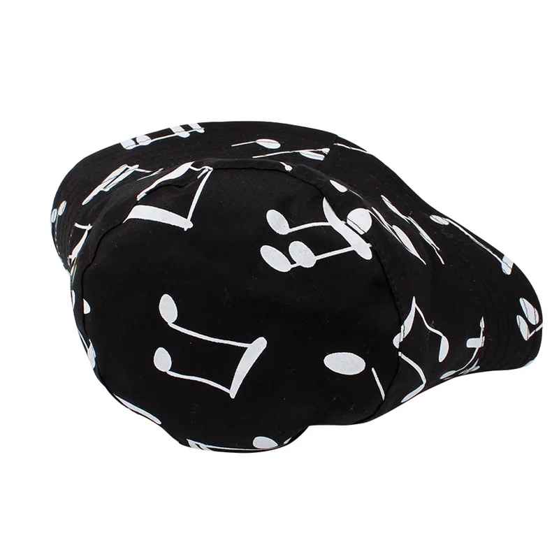 Both Side Cotton Print Kids Hat Music Spring Baby Sun Cap Casual Kids Bucket Hat Summer Panama Cap Fashion Baby Boys Clothing (9)