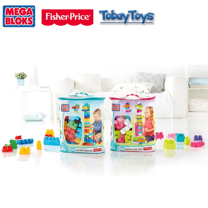 Подлинный бренд Mega Bloks Детская обучающая игрушка первые строители серии большие