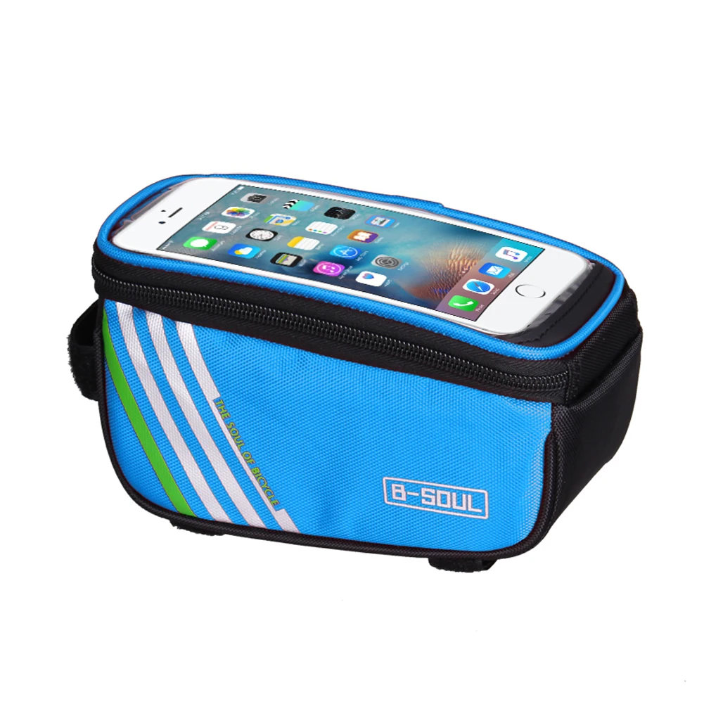 1.5L велосипедные водонепроницаемые сумки для 5,5 дюймового сенсорного мобильного телефона - Цвет: Blue