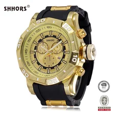 Shhors Watches Mens Watches Top Brand Luxury Alloy Case Waterproof Business Quartz Watches relojes saat erkek kol saati