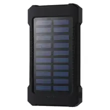 Портативный Солнечный аккумулятор 30000 мАч водонепроницаемый внешний аккумулятор резервного питания 30000 аккумулятор для телефона, мАч зарядное устройство светодиодный Банк