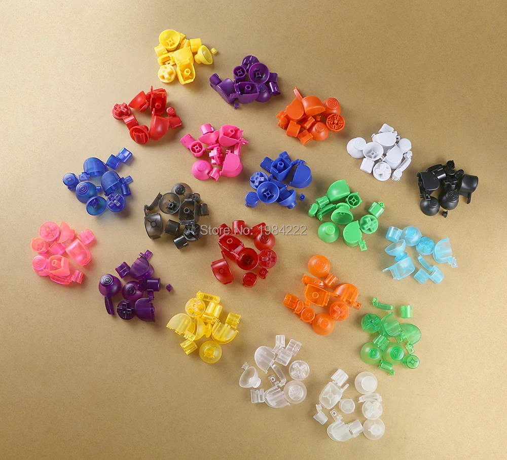 

For Gamecube Controller Mod Colorful Complete D-Pad ABXY button with Thumbsticks Cap for NGC buttons set