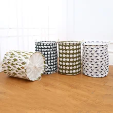 2019 Japanese Style Clothes Storage Bag Large Beam Hamper Fabric Cotton And Linen Small Tree Hedgehog Toy Storage Bucket