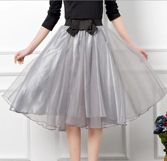 6 colors 2015 spring summer fairy princess organza pleated tutu skirt ...