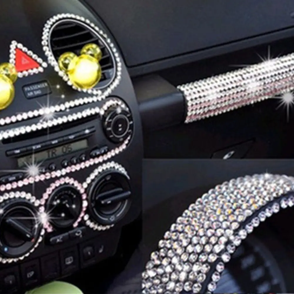

Hot Selling 3 mm Crystal Rhinestone Car Styling Sticker Decor Decal Accessories Decoration Personality car stickers Acrylic Flat