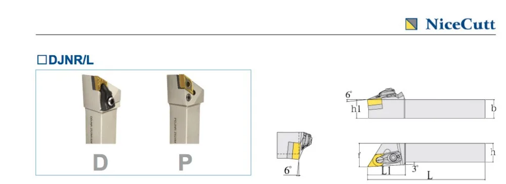 DDJNR/L2020K1506 Nicecutt держатель внешнего токарного инструмента для DNMG вставка токарного станка держатель инструмента