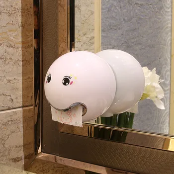 

Creative Cartoon Ball Shaped Tissue Box Sanitary Roll Paper Storage Bathroom Bedroom Wall Sticker Toilet Paper Boxes R424