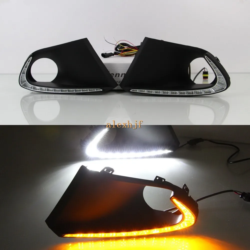 

July King LED Daytime Running Lights DRL Case for Suzuki Baleno 2016~ON, LED Fog Lamp With Yellow Turn Signals