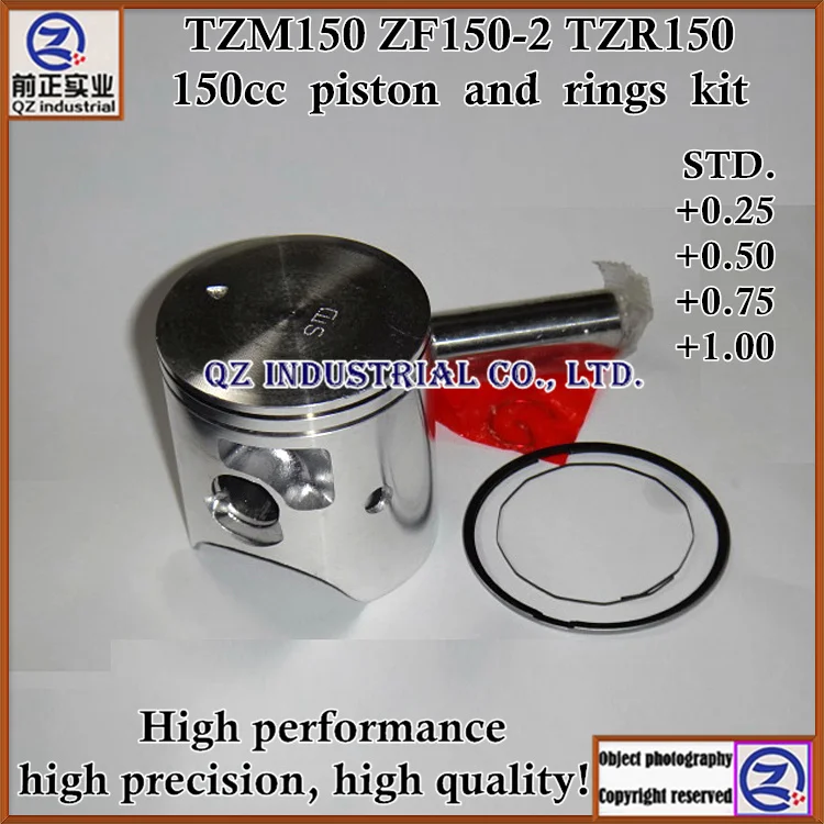 

Free shipping high performance good quality 2 strokes motorcycle engine parts TZM150 ZF150-2 TZR150 piston and rings kit