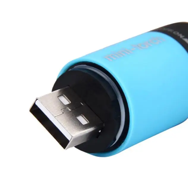 Прямая мини-фонарик 0,3 Вт 25лум USB Перезаряжаемый СВЕТОДИОДНЫЙ торшер фонарь брелок светодиодный, перезаряжаемый