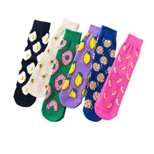 Авокадо лимонный банановый фрукты носки хлопковые с забавным Для женщин зимние Для мужчин унисекс Happy Socks для девочек женские носки Harajuku Meias