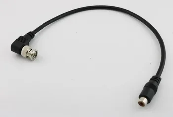 

1pcs BNC Male Plug Right Angle to RCA Female Jack CCTV Coax RF Jumper BNC RCA Converter Cable Cord