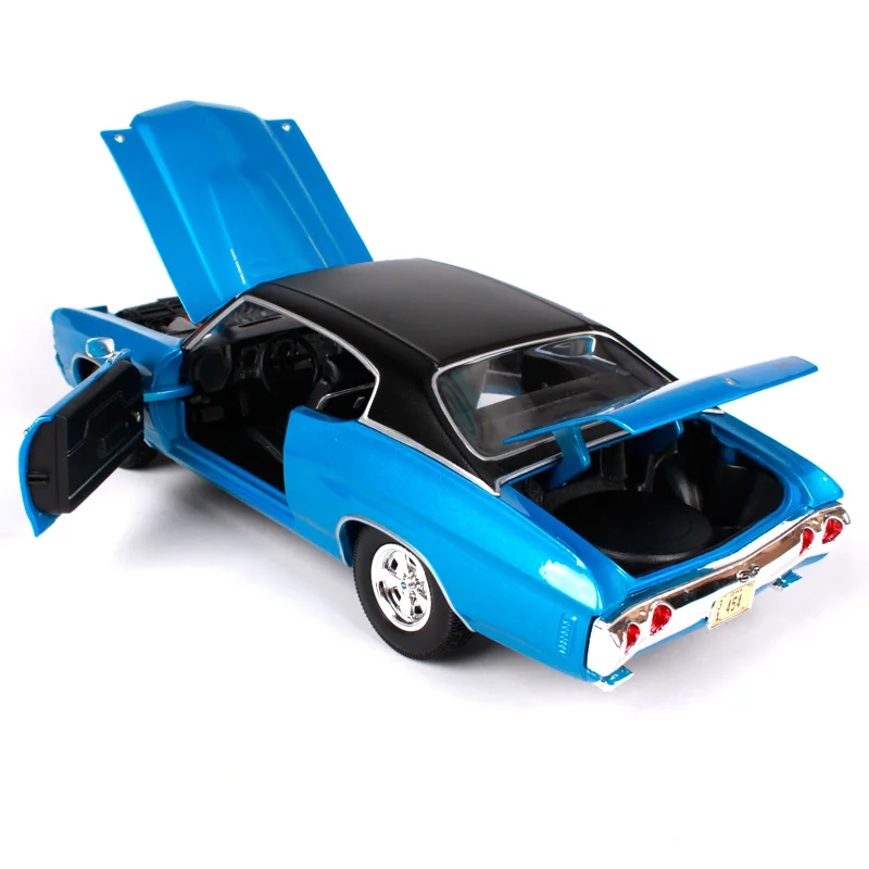 Maisto 1:18 1971 chevrolet chevelle ss454 синий автомобиль литья под давлением 275*105*77 мм роскошные модели классических машин старый автомобиль игрушка для мужчин 31890