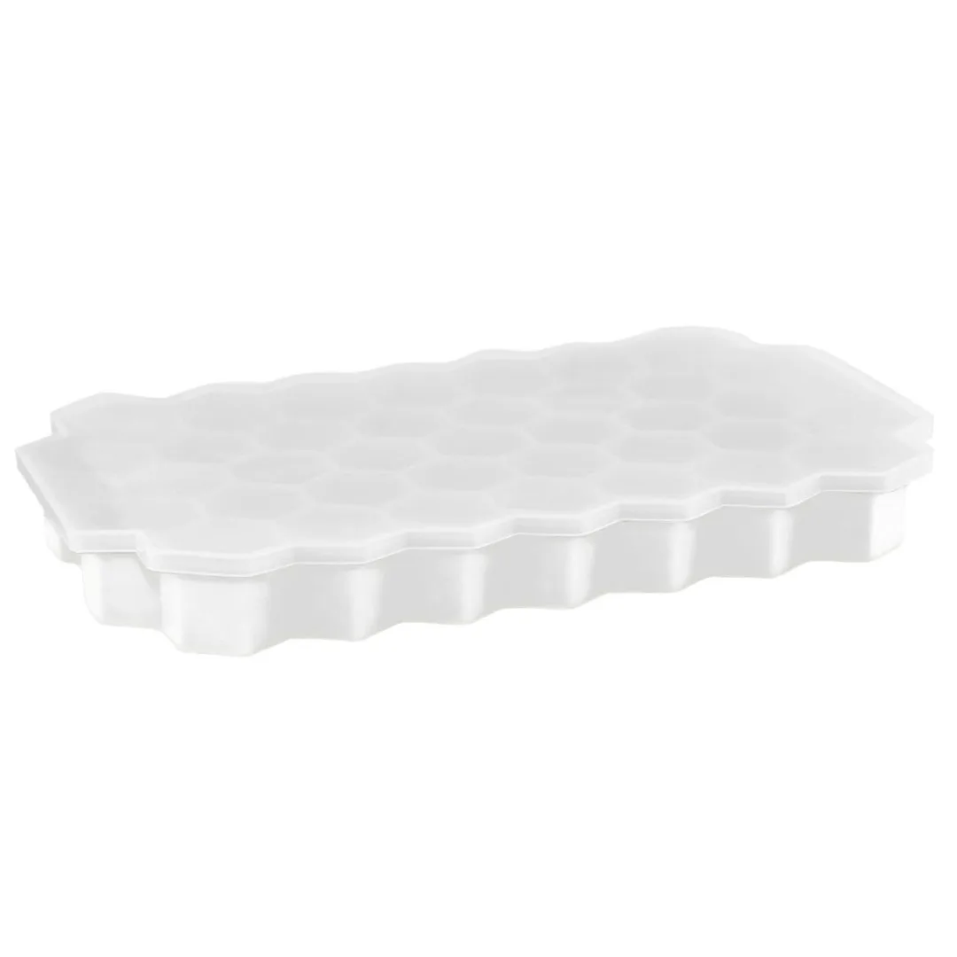 JX-LCLYL 1pc  Silicone 37 Small Ice Cubes Ice Mold With Lid Ice Tray Frozen Making Tool