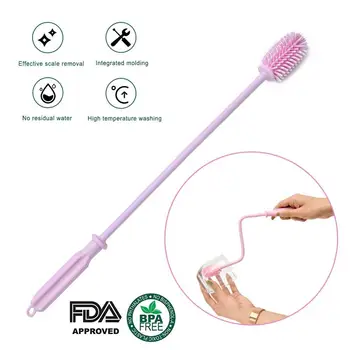 

Silicone Baby Bottle Brushes Brush Rotating Cleaning Sponge Cup Brush Kit For Baby Bottle Washing Cleaning