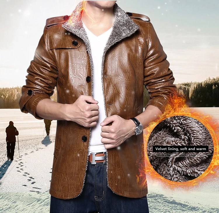 Brand Leather Jacket Men Slim Warm Mens Washed Leather Motorcycle Biker Jackets Standing Collar Coat Plus Size 4XL Outwear Parka men's genuine leather motorcycle jackets