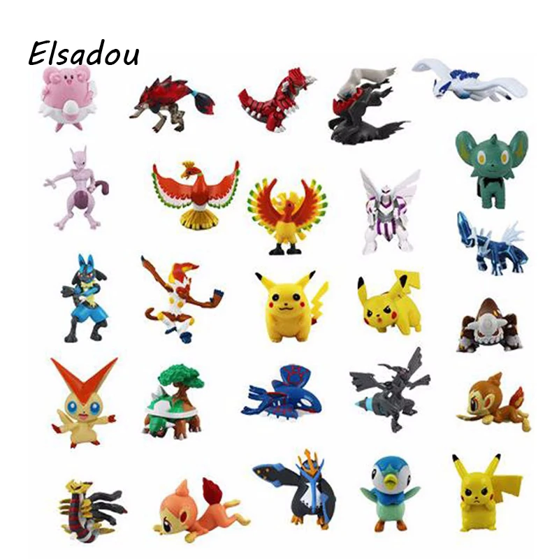 

Elsadou 72pcs Action & Toy Figures 2-3cm Pokeball Pikachu