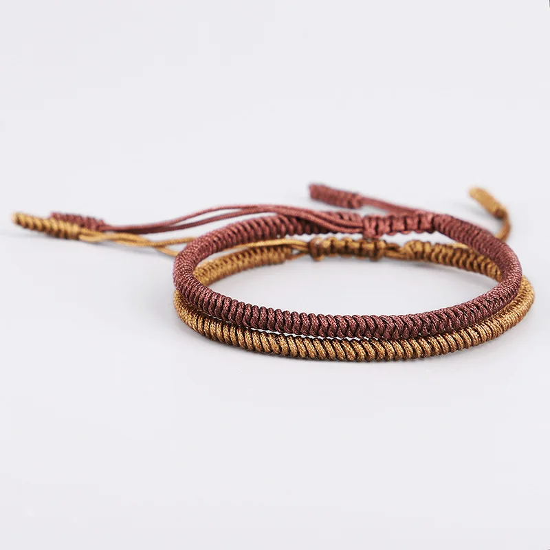 

Tibetan Buddhist Lucky Charm Tibetan Bracelets & Bangles For Women Men Handmade Knots Rope Braided Amulet Blessed Bracelet 2019