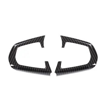 

Carbon fiber Style ABS Plastic For BMW 5 Series G30 2018 Car-Styling ABS Chrome Interior Steering Wheel Button Frame Trim 2pcs
