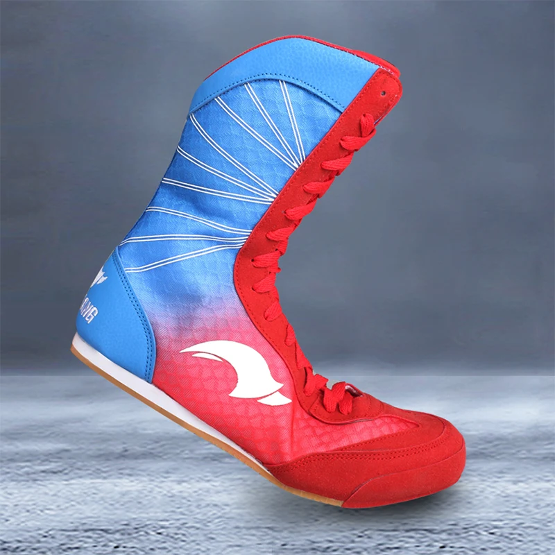 Профессиональные боксерские борцовские ботинки Резиновая подошва дышащие армейские кроссовки на шнуровке тренировочные сапоги для боя Большие размеры 35-46