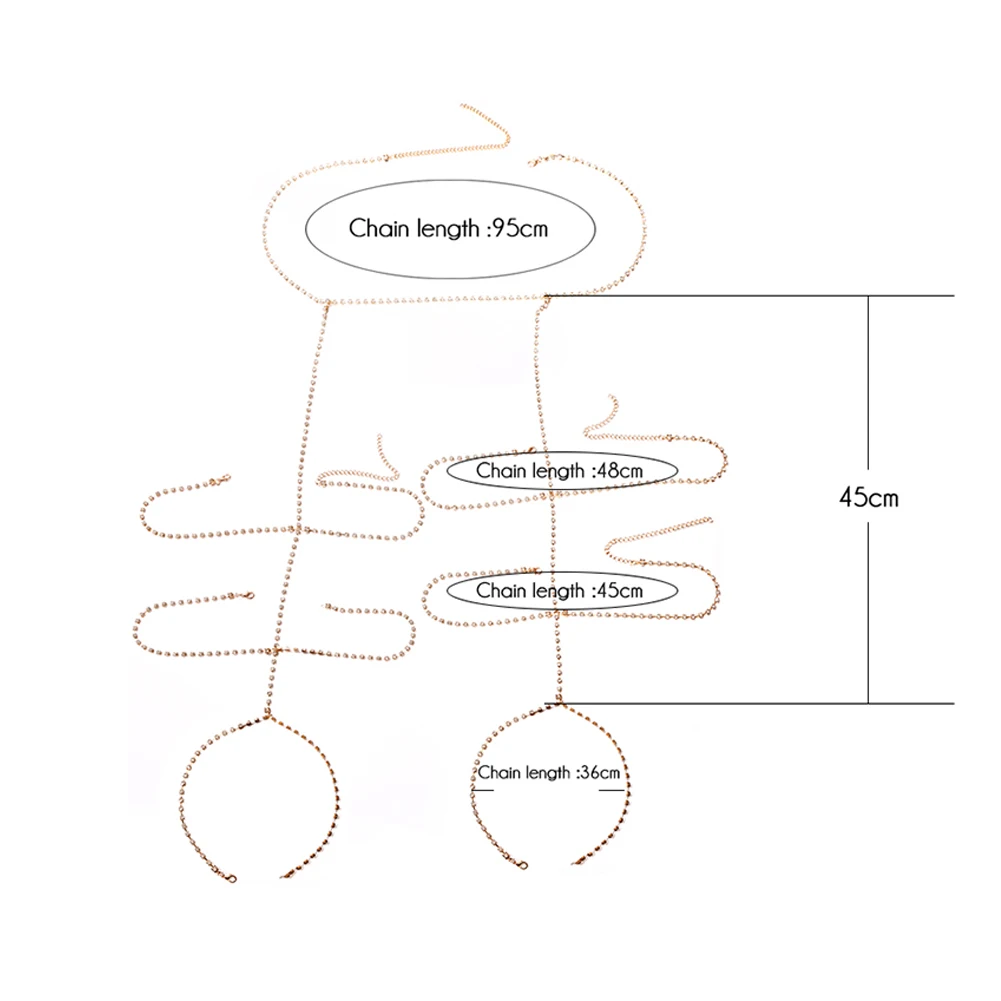 Пикантные женские глянцевый золотистый Серебристый цвет многослойный горный хрусталь тело ноги набедренная цепь ночной клуб бар украшения ювелирных изделий