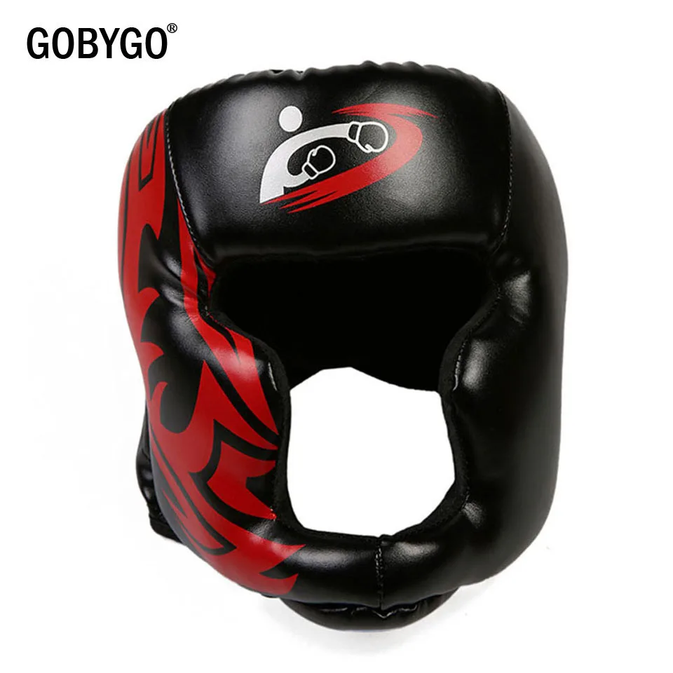 GOBYGO Kids/Youth/взрослые женщины мужчины боксерские шлемы MMA Muay Thai Sanda каратэ тхэквондо защита головы снаряжение Красный Черный GOBYGO Kids/Youth/взрослые женщины мужчины боксерские шлемы MMA Muay Thai Sanda каратэ тхэквондо защита головы снаряжение Красный Черный