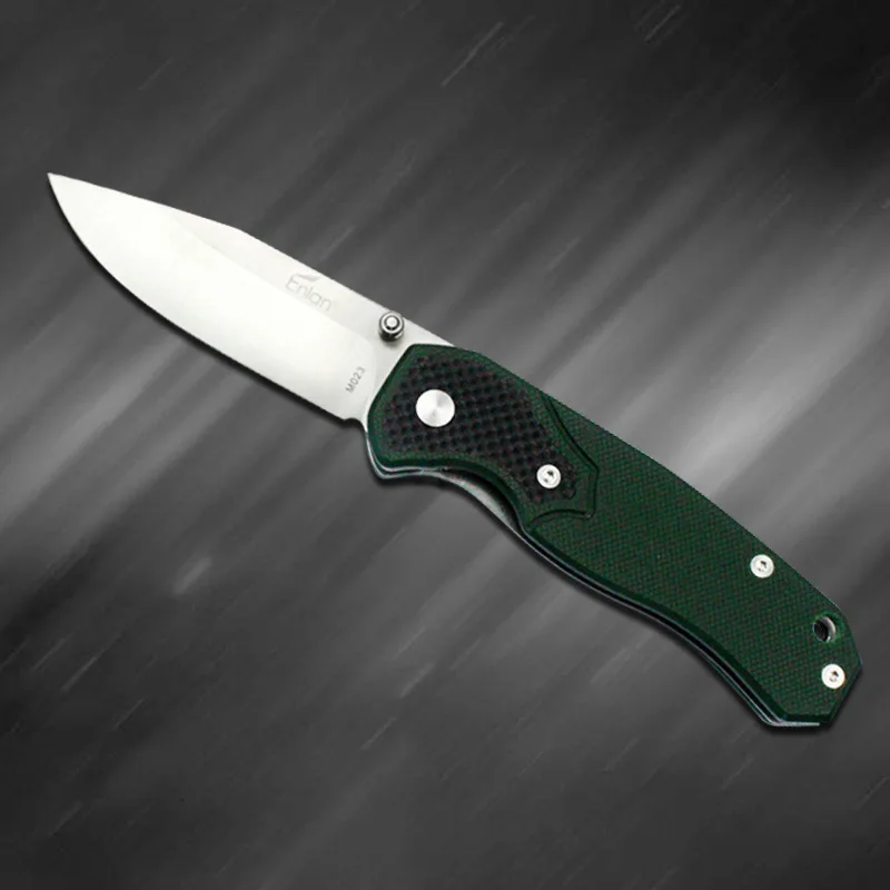 Enlan M023 Лидер продаж складной нож 8Cr13Mov лезвие G10 Ручка Ножи с подвесным зажимом кемпинг выживания бушкрафт Топ EDC ножи