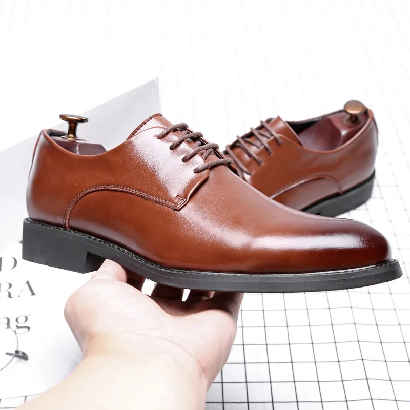 

BACKCAMEL Genuine Leather Man's Dress Shoes Lace Up Casual Business Shoes Breathable Leisure Loafers Driving Shoes Size38-43 Hot