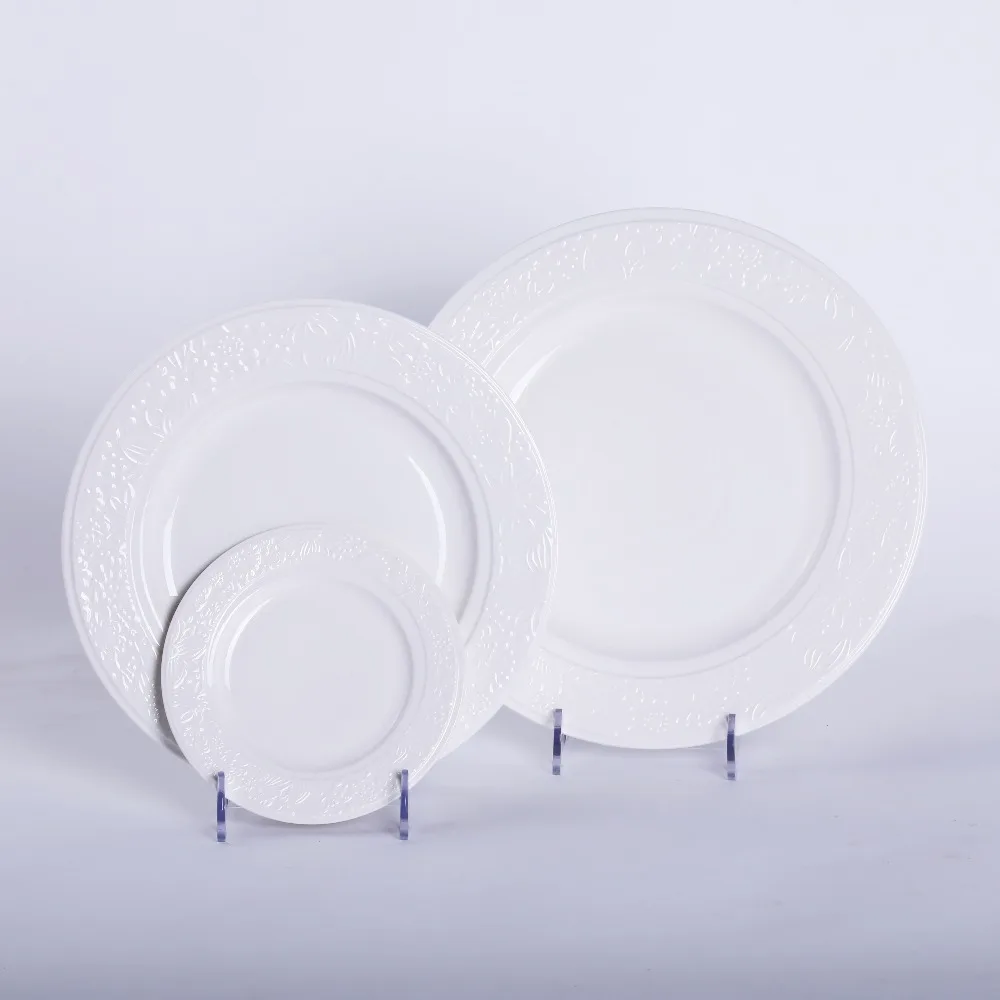 Online Buy Wholesale White Modern Plates From China White Modern - Pcsset Round Pure White Flower Engraving Ceramic Plate Dish For Dinning Pieces online buy wholesale white modern plates from china white modern - pcsset round pure white flower engraving ceramic plate dish for dinning pieces