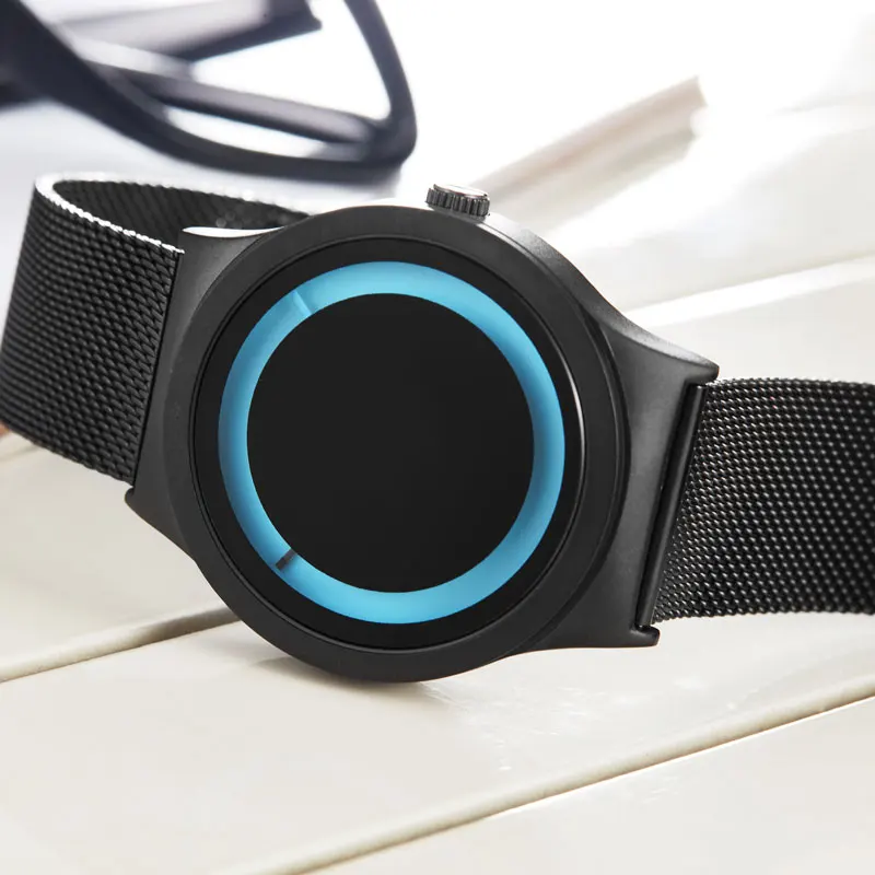 Creative Watch Men Women Watch Personality Minimalist Unique Turntable Dial Watch Casual Steel Black Gold Men Quartz Wristatch Creative Watch Men Women Watch Personality Minimalist Unique Turntable Dial Watch Casual Steel Black Gold Men Quartz Wristatch
