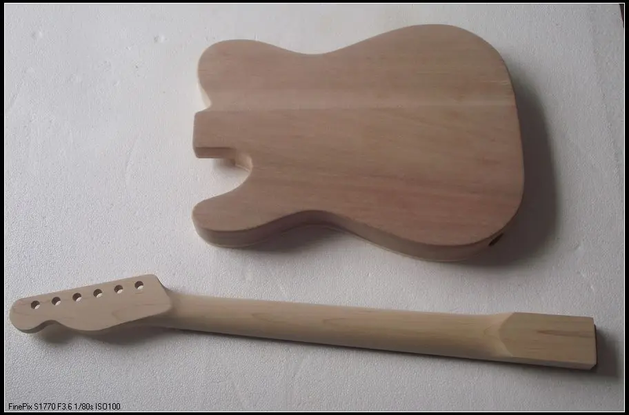 First class Unfinished electric guitar body with neckunfinished