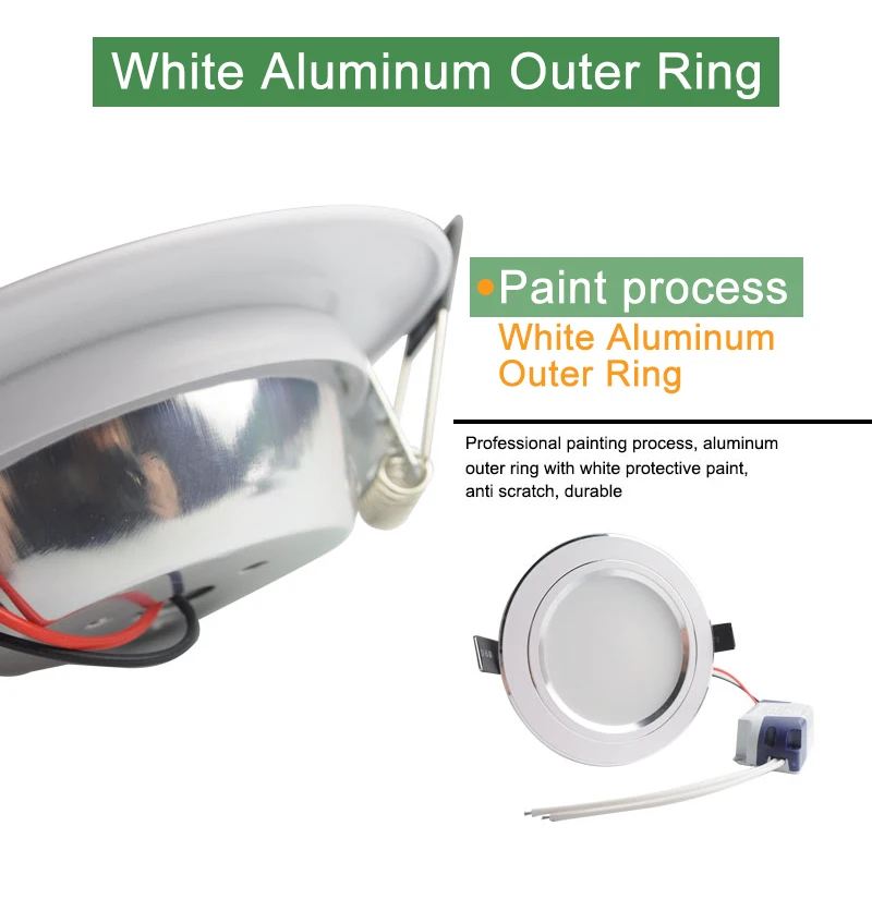 Kaguyahime LED Downlight 3W 5W 9W 15W 18W Silver White Ultra Thin Downlight AC110V 220V 240V Round Recessed LED Spot Lighting