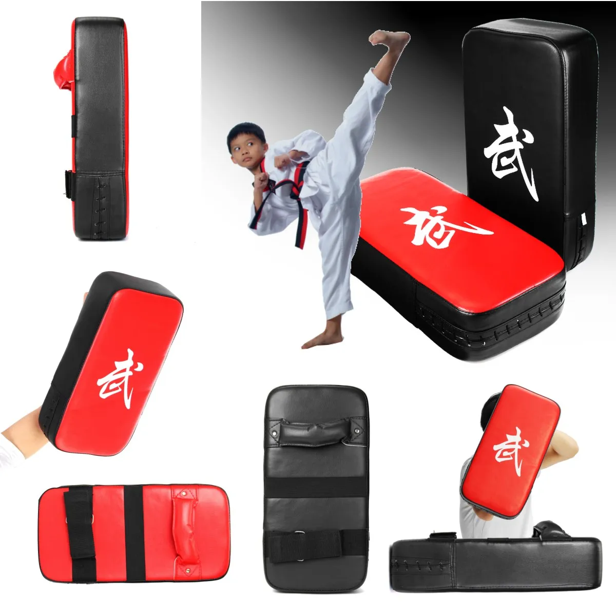 PU Muay Karate punch kick pad MMA Taekwondo Sports Boxing Foot Target
