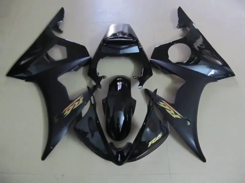 

Motorcycle Fairing Kit for YAMAHA YZFR6 03 04 YZF R6 YZF600 yzfr6 2003 2004 ABS Matte&gloss black Fairings set+7gifts KS29